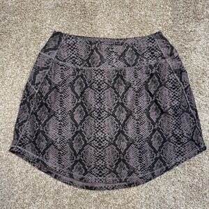 DSG Womens Snakeskin Print Athletic Skort Grey Black Size S Active Golf Tennis